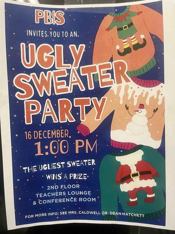  Flyer for Staff Ugly Sweater Party